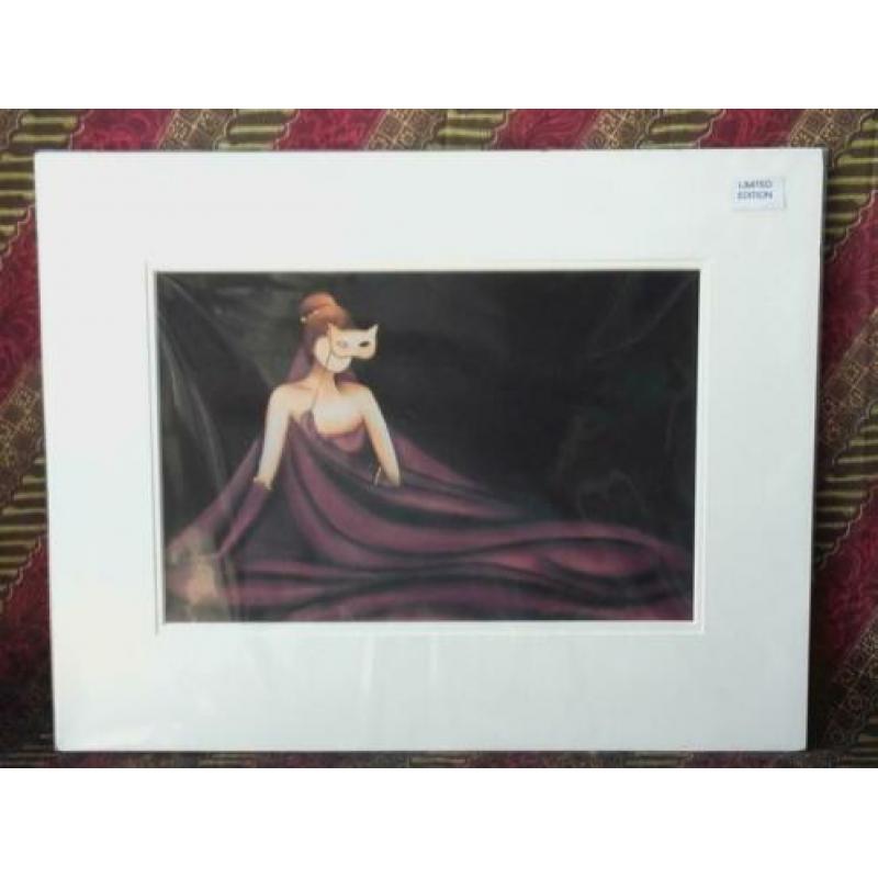 Bijzondere mooie Engelse giclee van Pascale Bigot 53,5 cm.