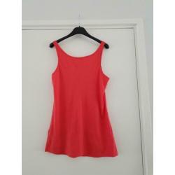 Oranje achtige top, cotton club, maat M, nieuw