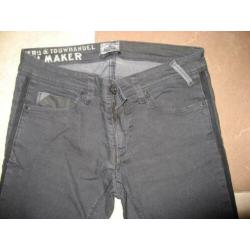 grijze Gaastra jeans met zwarte bies, mt 27/32