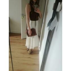 Mooie creme kleurige kanten rok - S/XS
