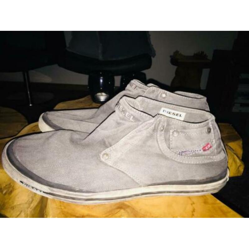 DIESEL sneakers grijs, gewassen stijl, maat 44