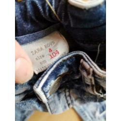 Zara stoer destroy jeans broekje mt 104 ZGAN