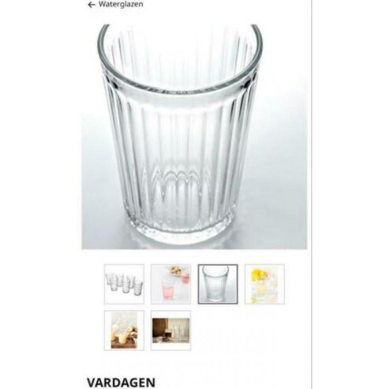 Waterglazen Vardagen IKEA 0,2 cl