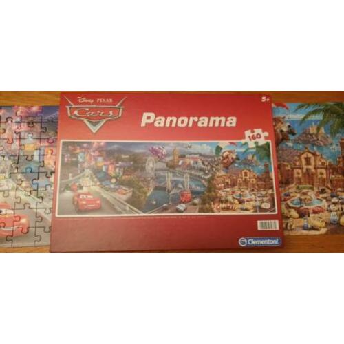 Panorama puzzel Disney Cars 160 stuks Compleet zie foto's