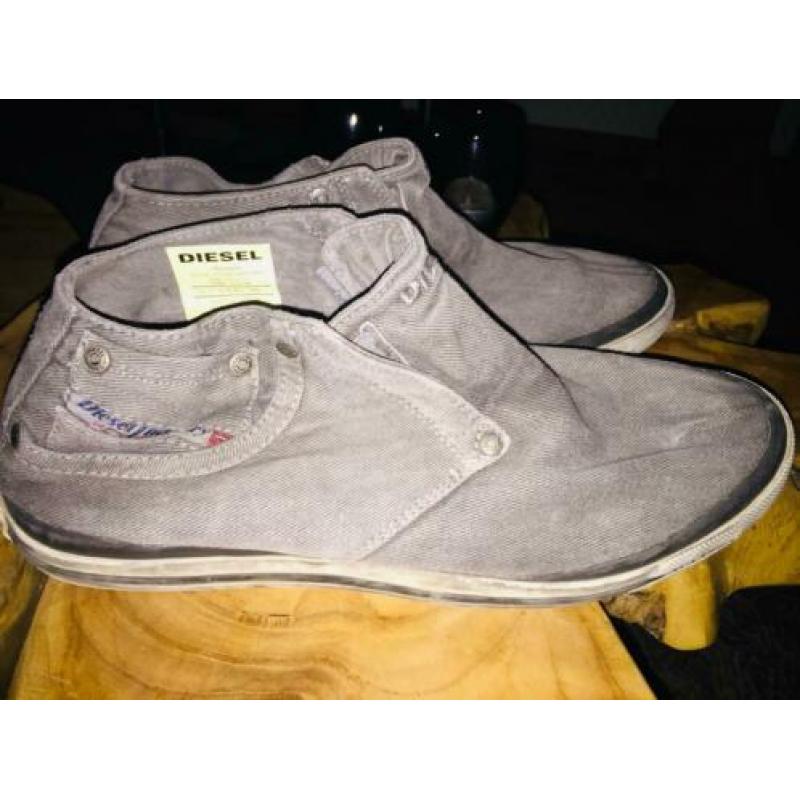 DIESEL sneakers grijs, gewassen stijl, maat 44