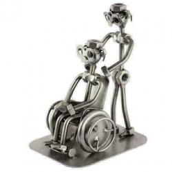 Verpleger met patient in rolstoel - steelman, geschenk, kado