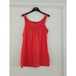 Oranje achtige top, cotton club, maat M, nieuw