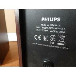 Philips Speakers PC model SPA 12/20 Zo goed als nieuw.