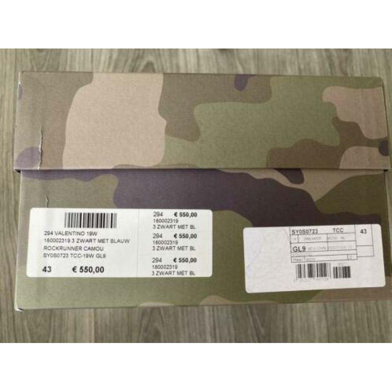 Valentino rockrunner camouflage 43 NIEUW !! (MET BON) !