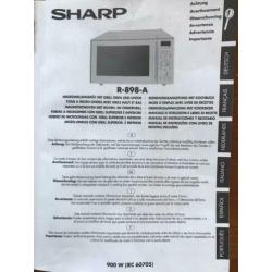 Sharp magnetronoven R-898-A 26L kleur wit
