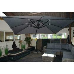Zweefparasol , 300x400cm met voet. EXTRA voordelig
