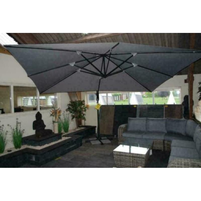 Zweefparasol , 300x400cm met voet. EXTRA voordelig