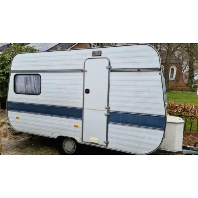 Adria caravan wit blauw