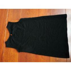 Zwarte jurk overgooier van Sisley 140 cm