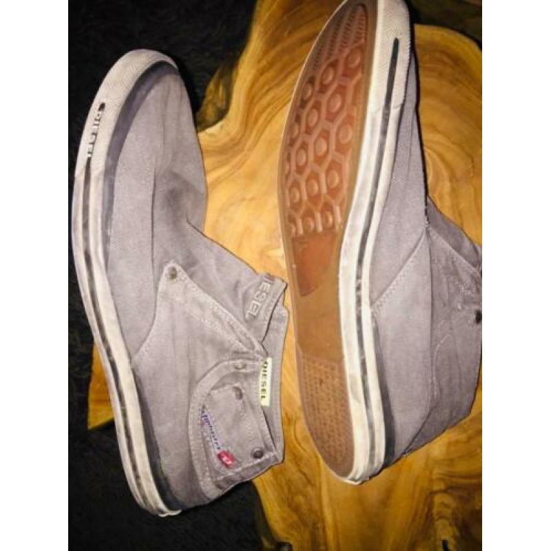 DIESEL sneakers grijs, gewassen stijl, maat 44