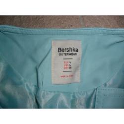 * Nieuw Bershka nep leren turquoise biker jack jasje maat L