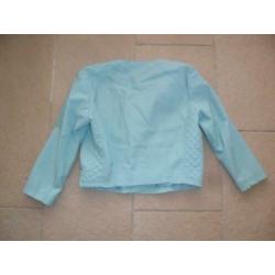 * Nieuw Bershka nep leren turquoise biker jack jasje maat L