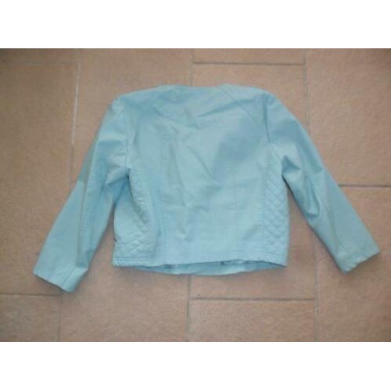 * Nieuw Bershka nep leren turquoise biker jack jasje maat L