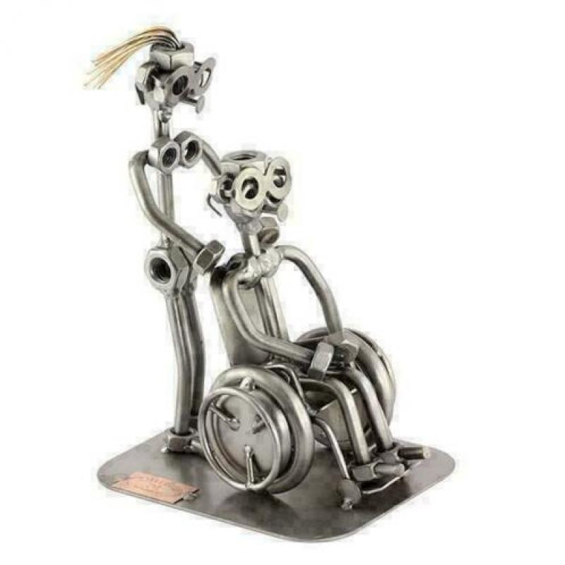 Verpleger met patient in rolstoel - steelman, geschenk, kado