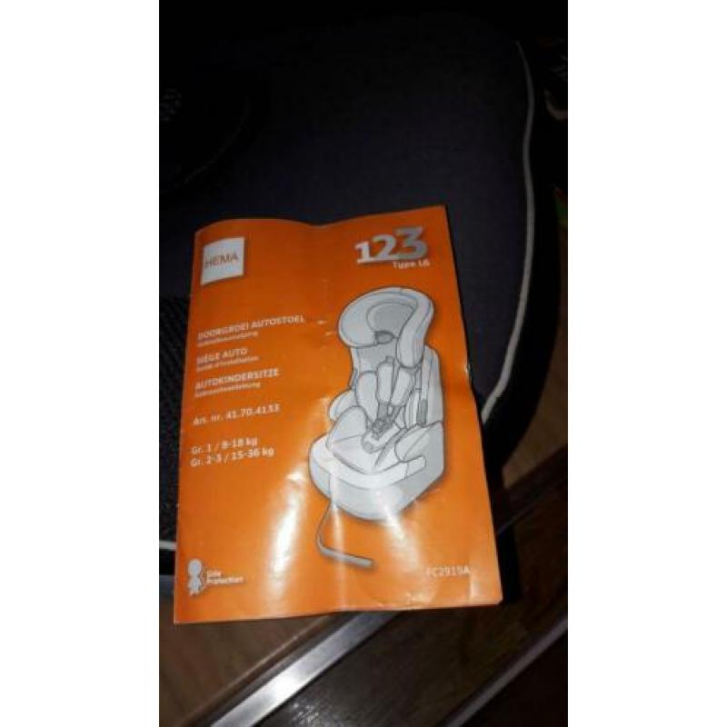 Autostoel Hema 9 tot 36 kilo
