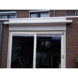 Sunblocker zonnescherm in gesloten bak.
