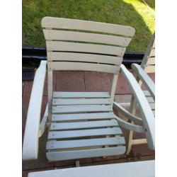 Tuinset tafel + 4 stoelen inklapbaar