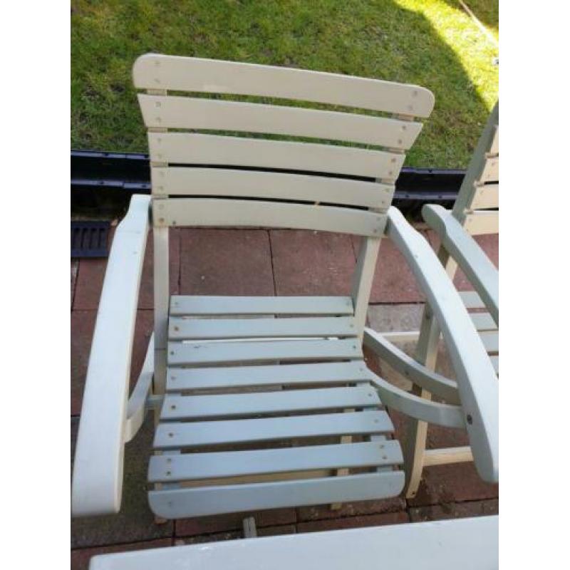 Tuinset tafel + 4 stoelen inklapbaar