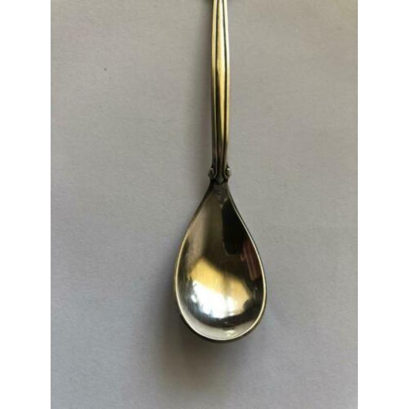 Emaille HZC Het Zwarte Corps lepeltje. Lepel. Verzilverd.