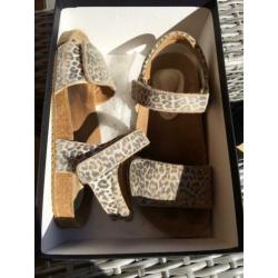 Clic sandalen panterprint, meisje, mt 30