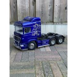 Tamiya truck Scania te koop 1/14 met 2 trailers