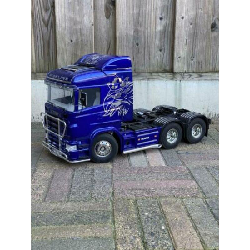 Tamiya truck Scania te koop 1/14 met 2 trailers