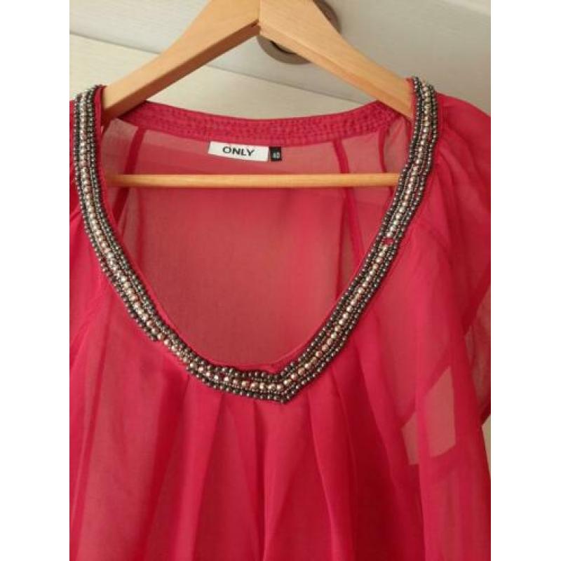 Roze top maat l