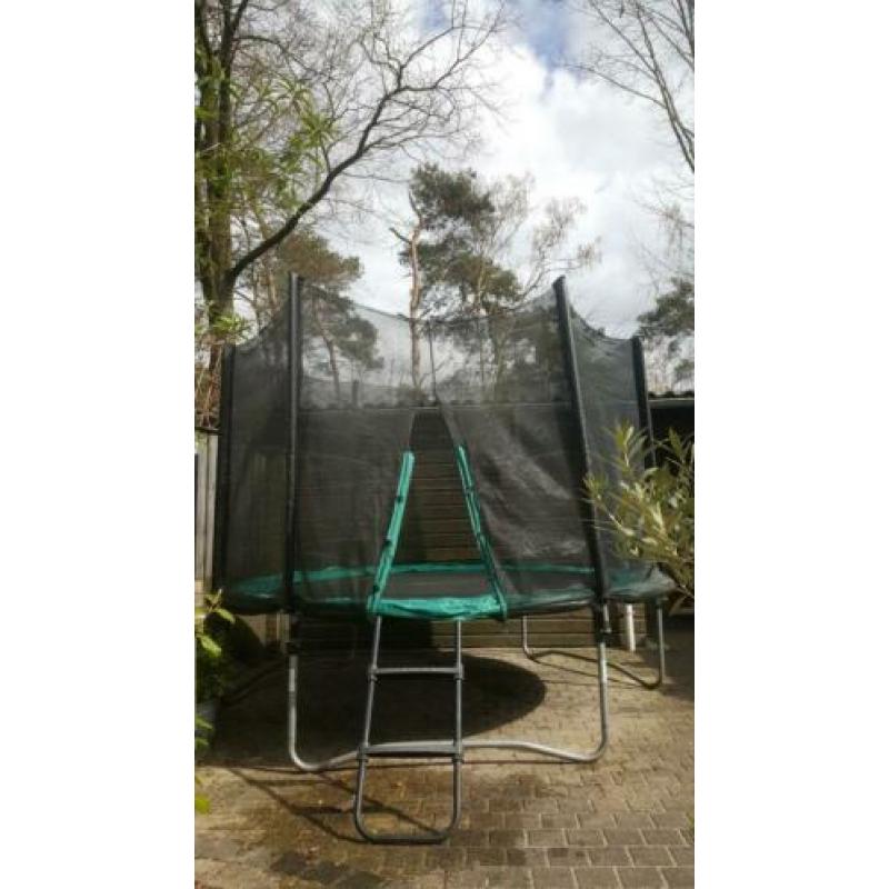 Grote trampoline 305cm incl veiligheidsnet en trappetje