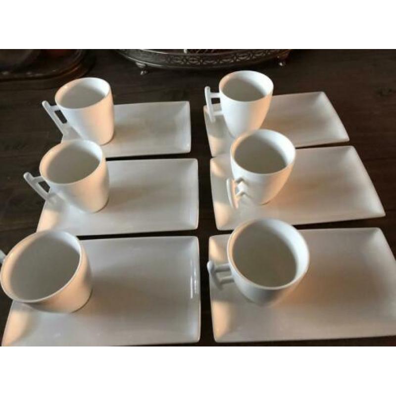 6 kop & schotels young servies grote bordjes voor een koek