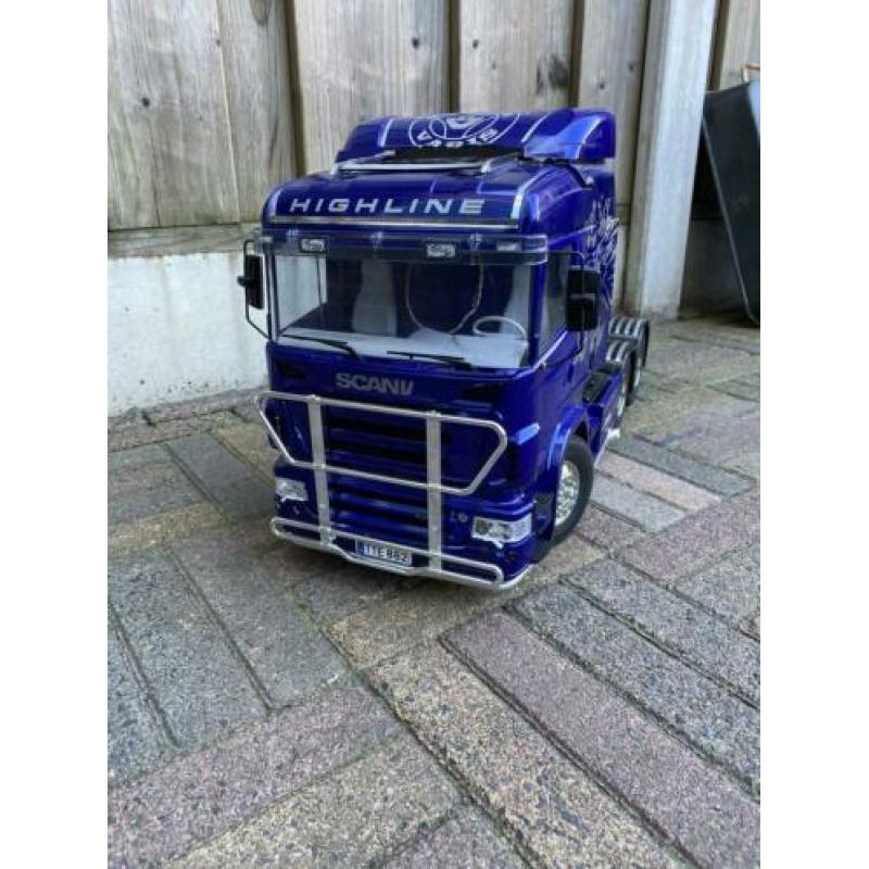 Tamiya truck Scania te koop 1/14 met 2 trailers