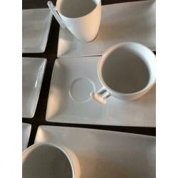 6 kop & schotels young servies grote bordjes voor een koek