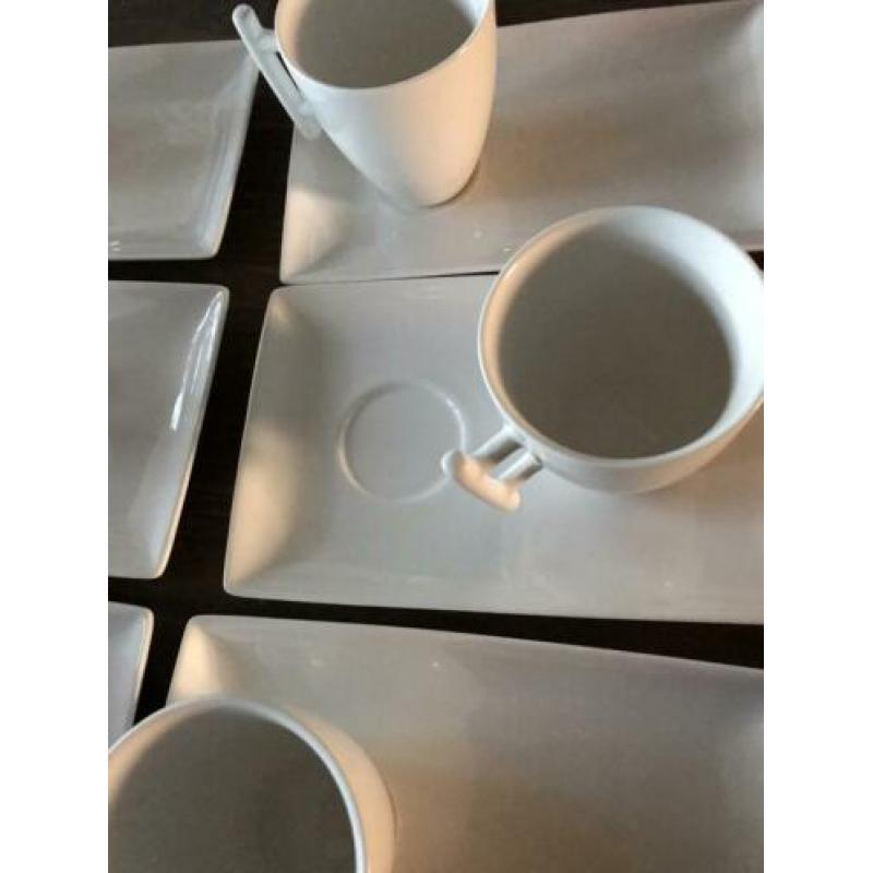 6 kop & schotels young servies grote bordjes voor een koek