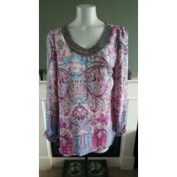 ZGAN schitterende roze AMBIKA top mt L 42/44, topje, shirt