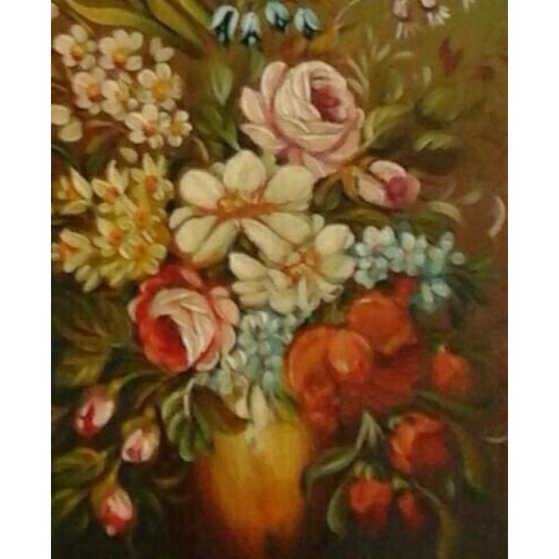 Klassiek stilleven met bloemen - kleurrijk bloemstilleven