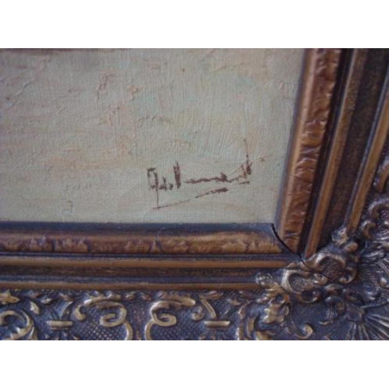 Schilderij Molenlandschap.