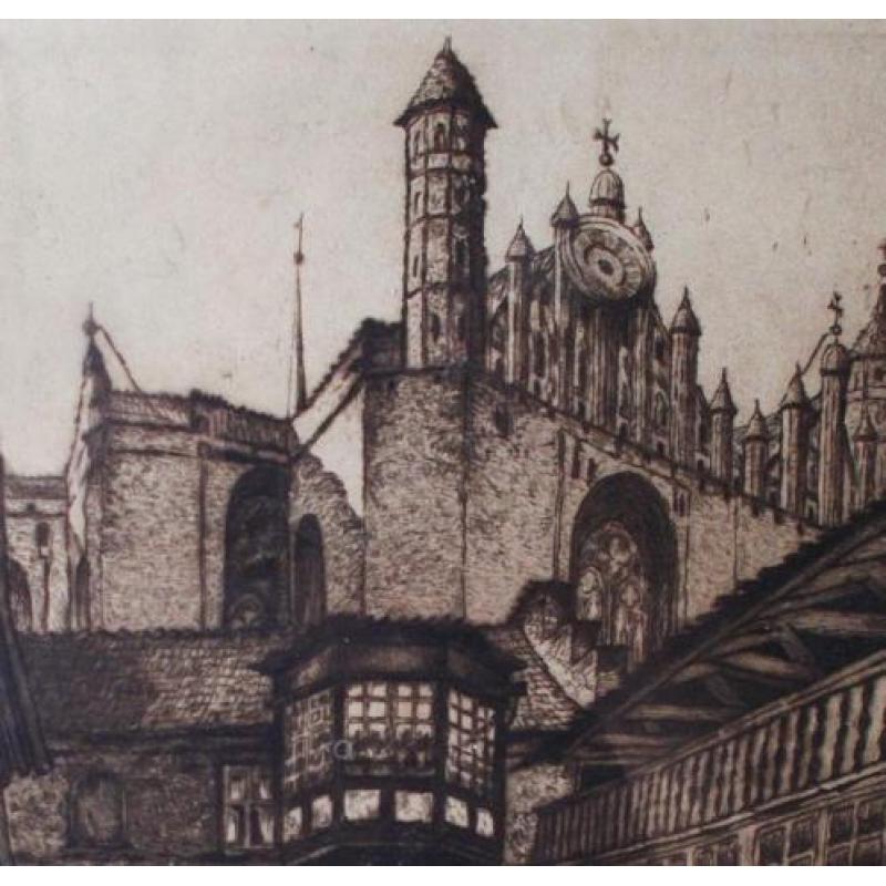 Tekening van Kapellenhof gemaakt door Paul Preisel