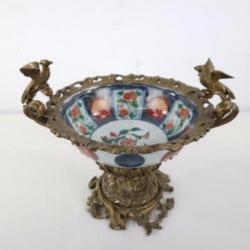 Samson Imari schaaltje in bronzen montuur met feniksen