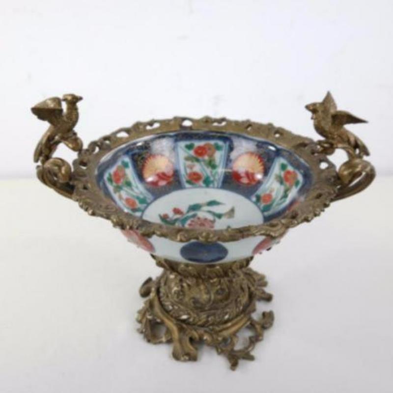 Samson Imari schaaltje in bronzen montuur met feniksen