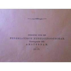 7306 Antieke Bijbel 1910 Compleet in goede staat