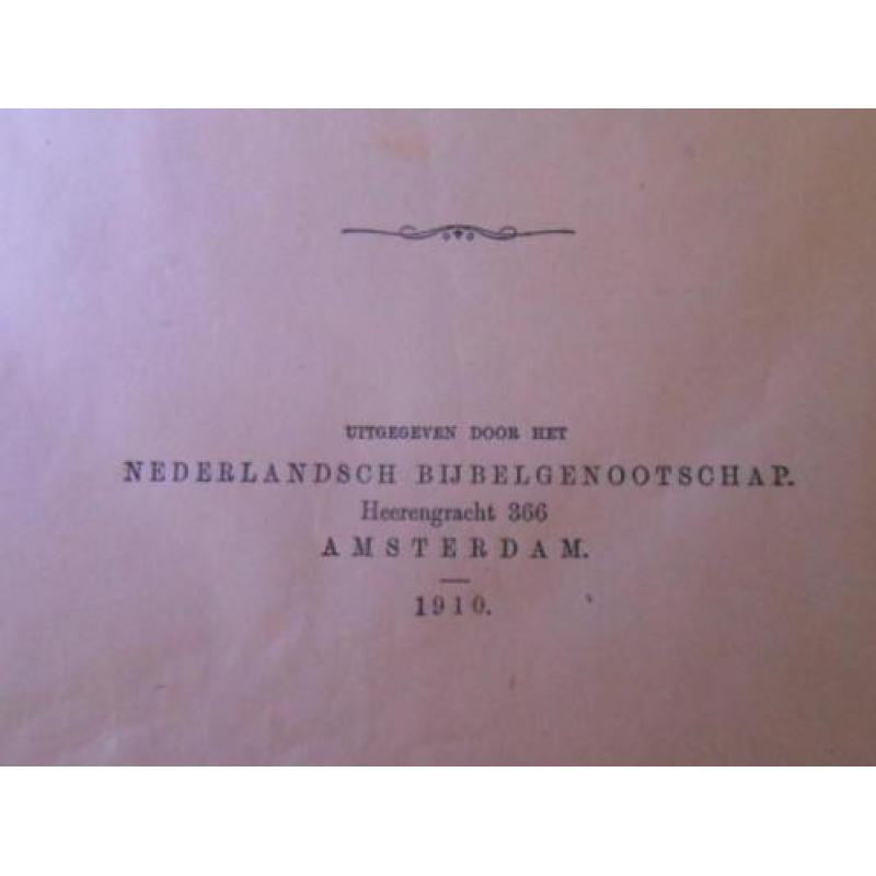 7306 Antieke Bijbel 1910 Compleet in goede staat