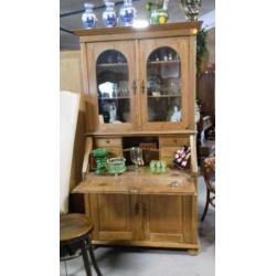Oud grenen klep secretaire
