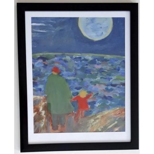 Impressionistisch aandoenlijk strand tafereel....