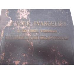 Antiek Boek de 4 Evangelien 1910 In een enkel vereenigd