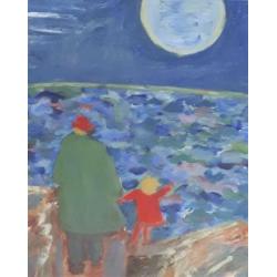 Impressionistisch aandoenlijk strand tafereel....