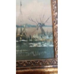 Olieverf schilderij van Toon Willemsen